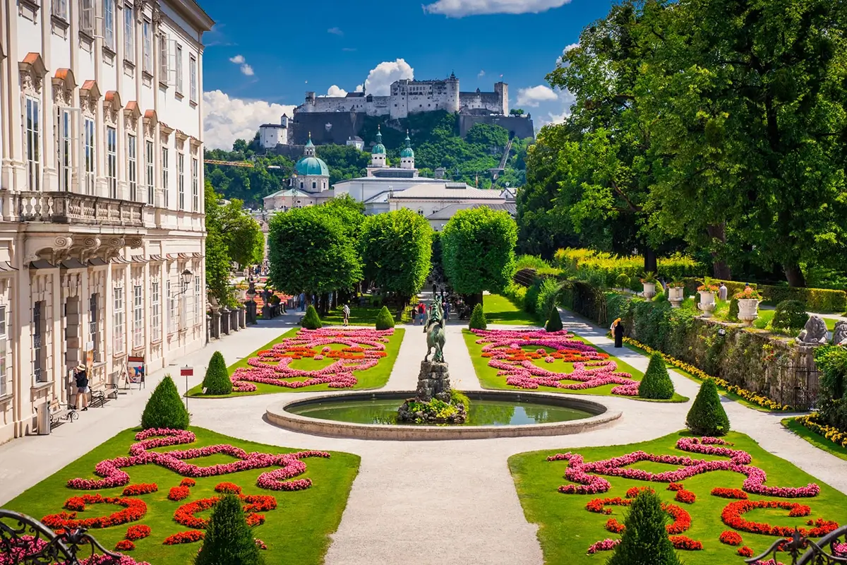 Mirabell Gardens & palace Schmittenhöhe ski resort